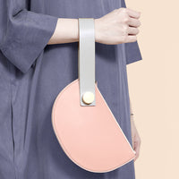 Half Moon Clutch • Blush + Light Grey