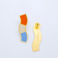 Wave Studs • Orange & Light Blue