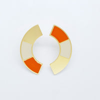 Disc Earrings • Orange