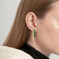 Shadow Studs • Green & Light Blue