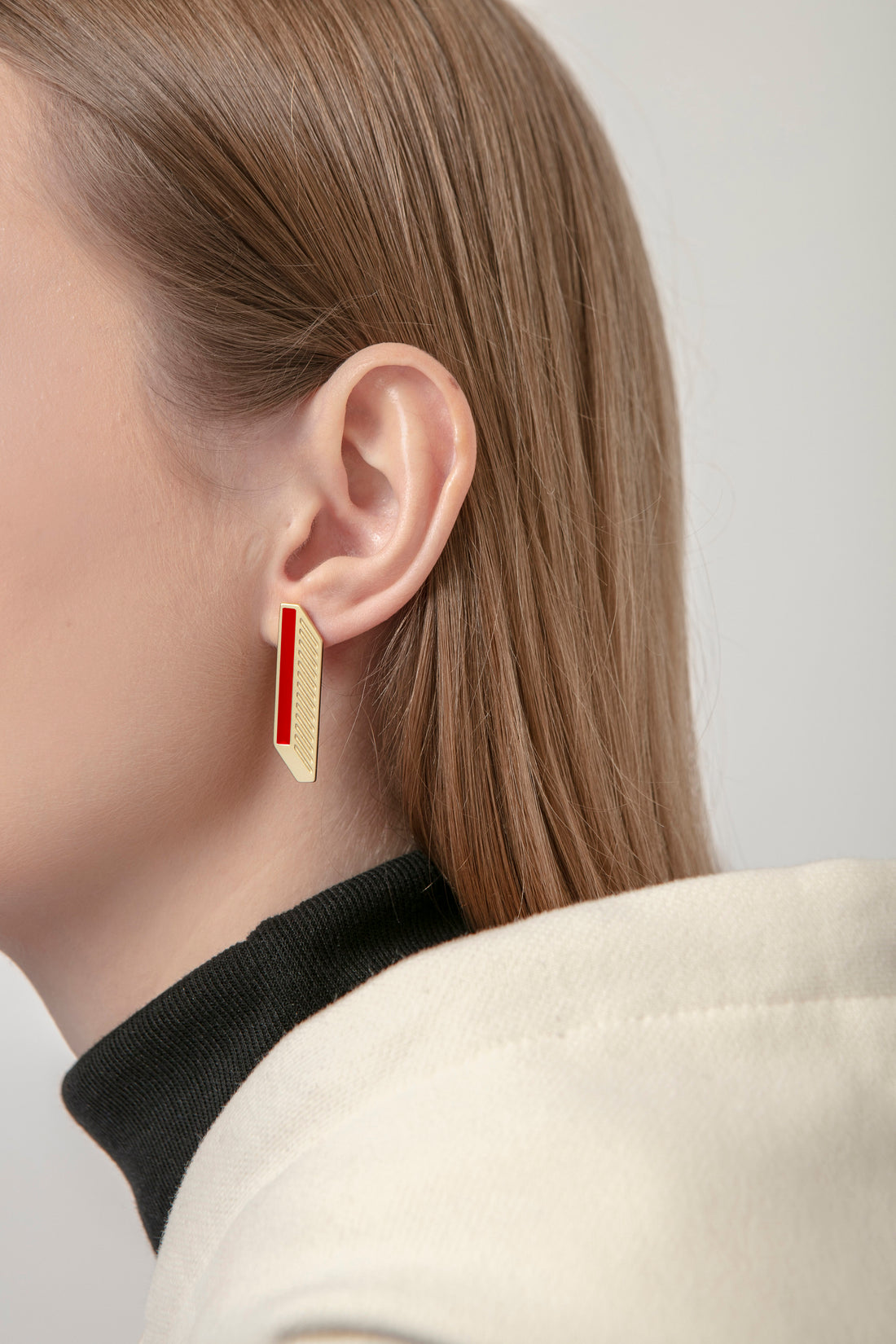 Shadow Studs • Black & Red