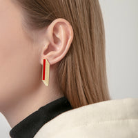 Shadow Studs • Black & Red