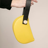 Mini Half Moon Clutch • Yellow + Black