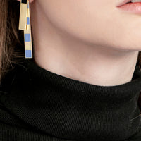 Etto Earrings • Black + Yellow