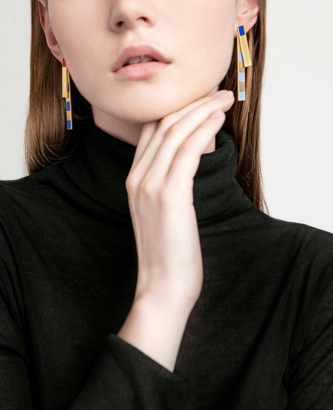 Etto Earrings • Red + Blue
