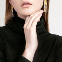 Etto Earrings • Red + Blue
