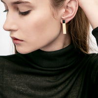 Etto Earrings • Black + Yellow