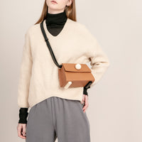 Mini Trapezoid Belt & Shoulder Bag • Brown