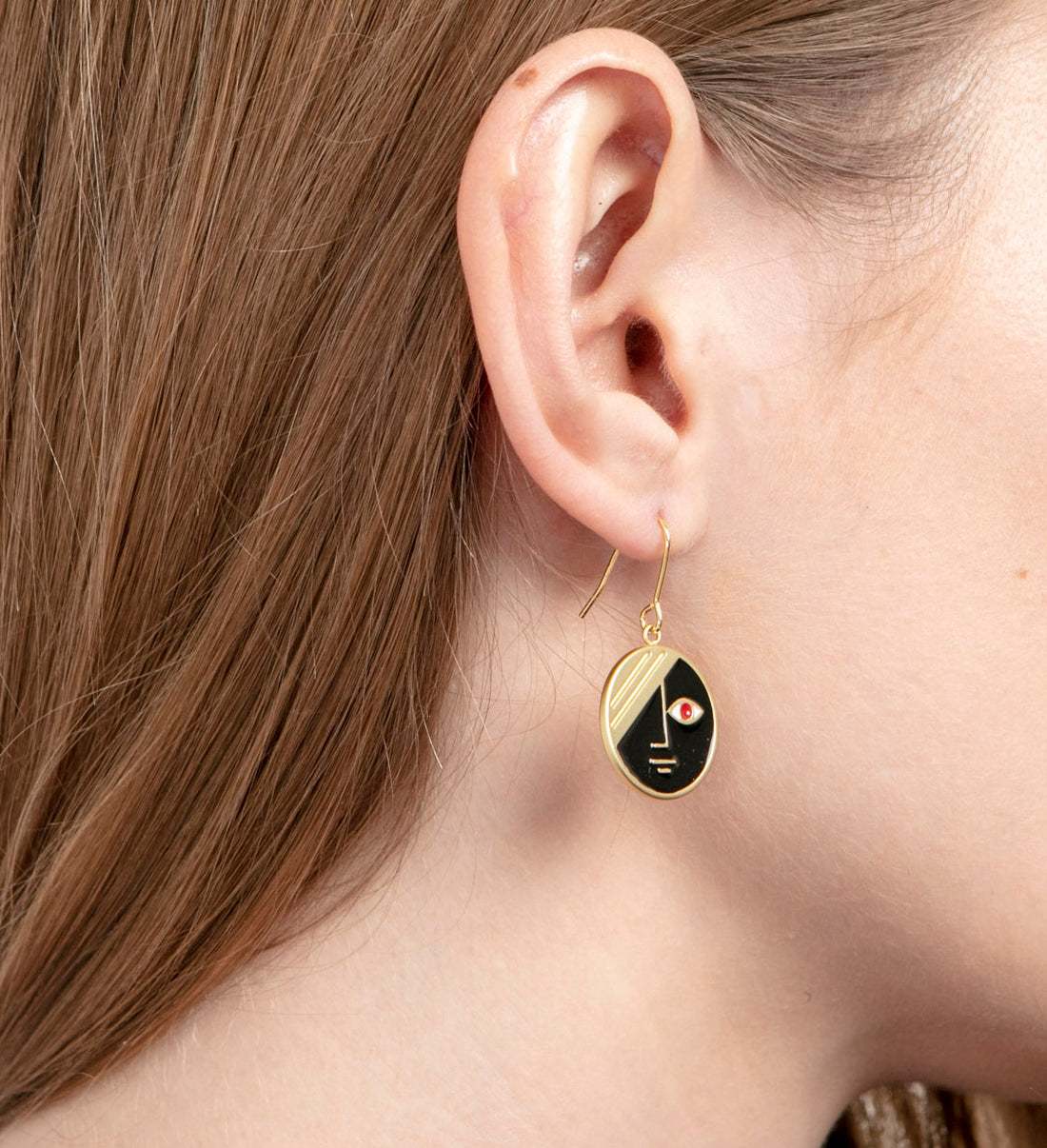 Mini Eclipse Earrings • Black