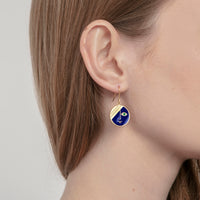 Mini Eclipse Earrings • Navy