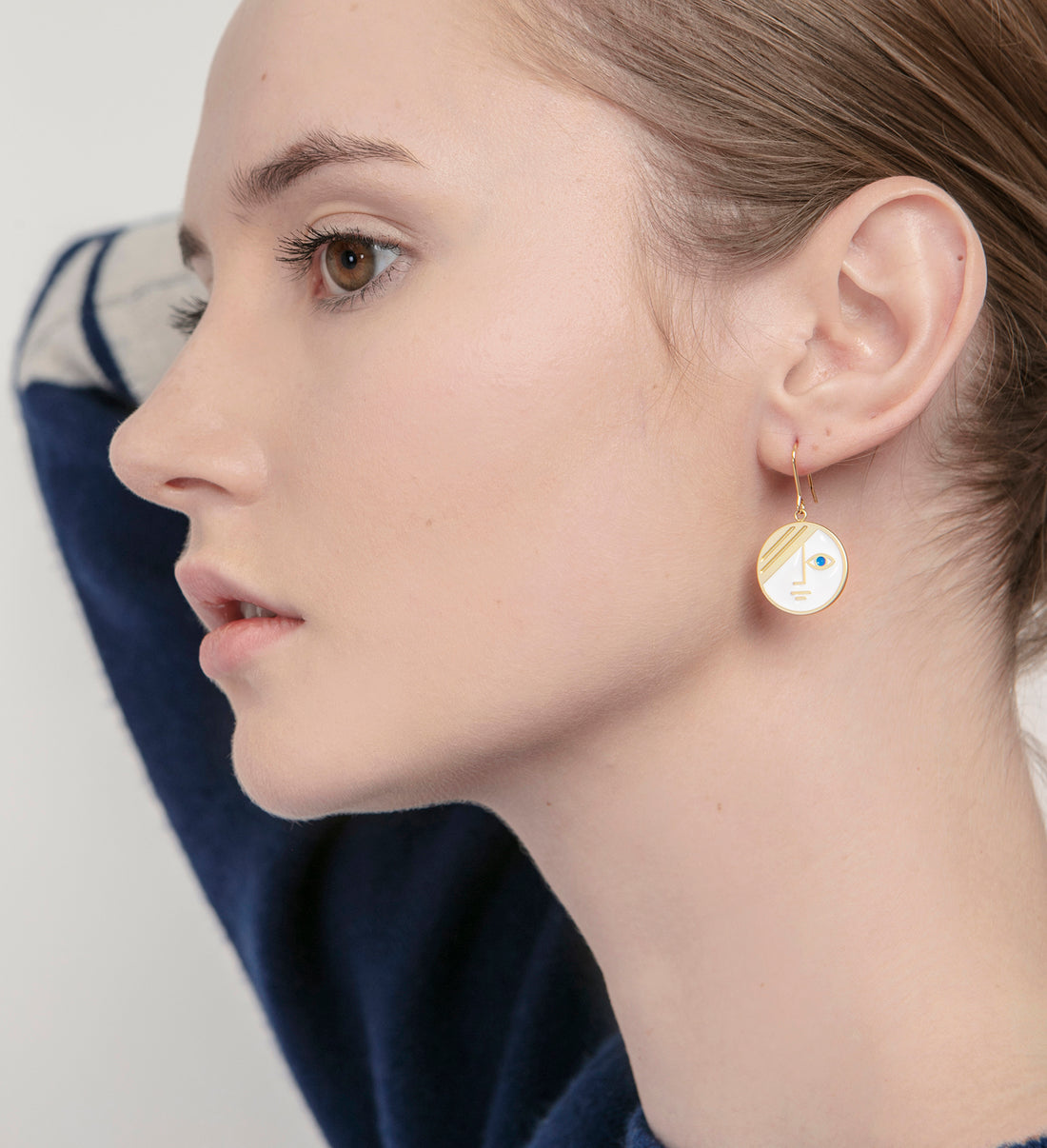 Mini Phase Earrings • White