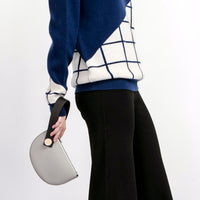 Mini Half Moon Clutch • Light Grey