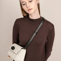 Mini Trapezoid Belt & Shoulder Bag • Beige
