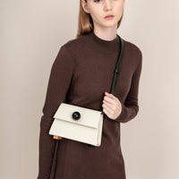 Mini Trapezoid Belt & Shoulder Bag • Beige