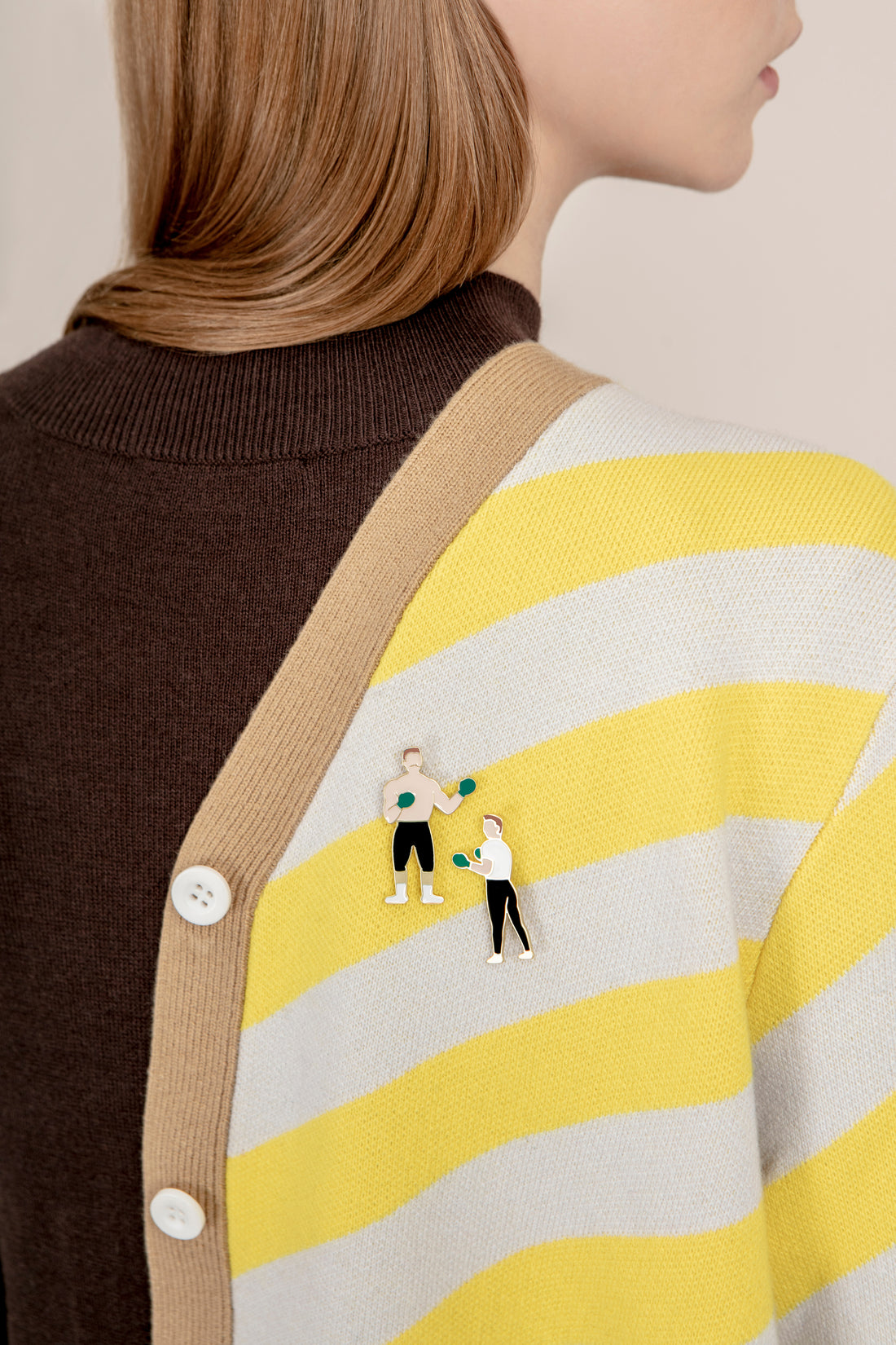 Knockout / Brooch • 4 colour options