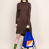 The Square / Drawstring Backpack • Blue
