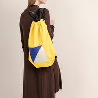 The Square / Drawstring Backpack • Yellow