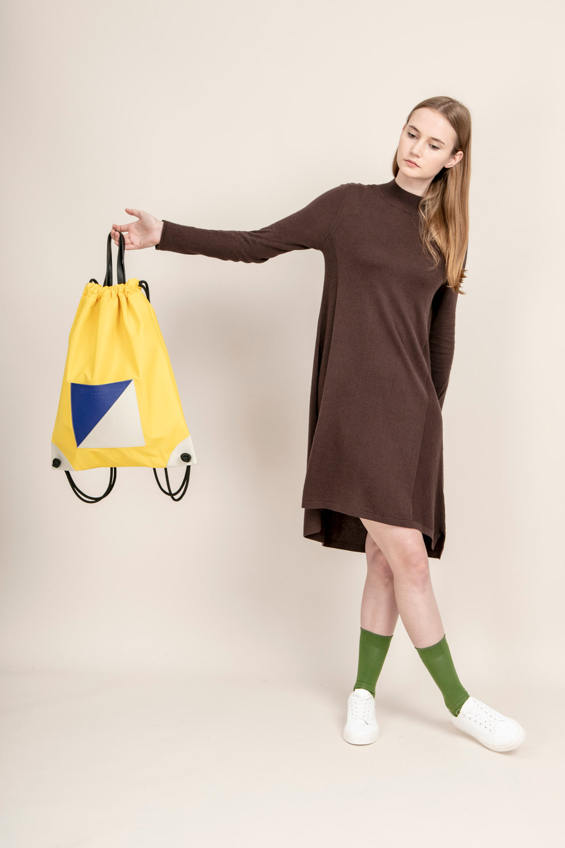 The Square / Drawstring Backpack • Yellow