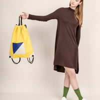 The Square / Drawstring Backpack • Yellow