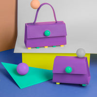 Mini Trapezoid Belt & Shoulder Bag • Purple