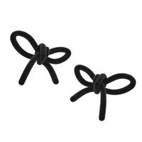 Black Velvet Bow Earrings