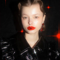 Black Velvet Bow Earrings