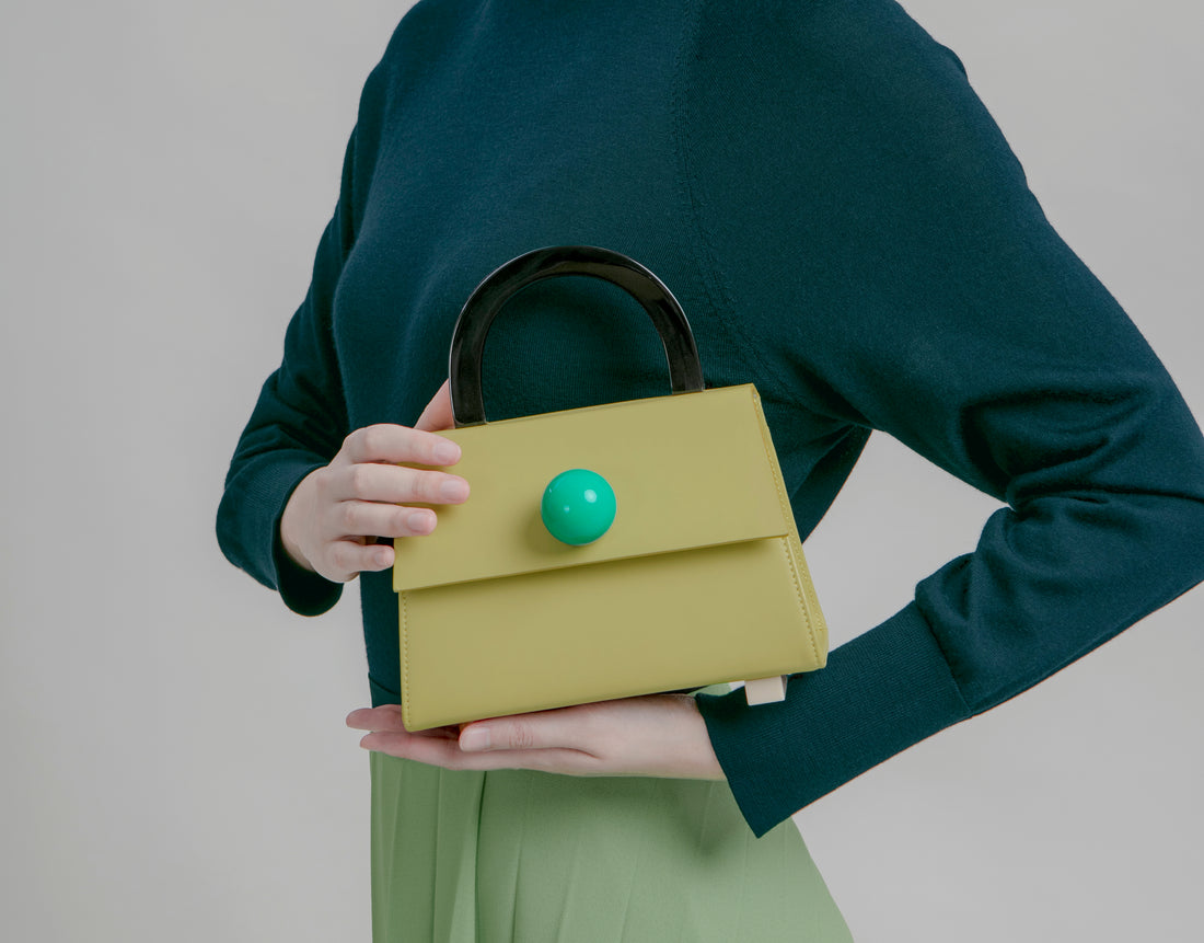 Diva Satchel Bag with Strap • Olive