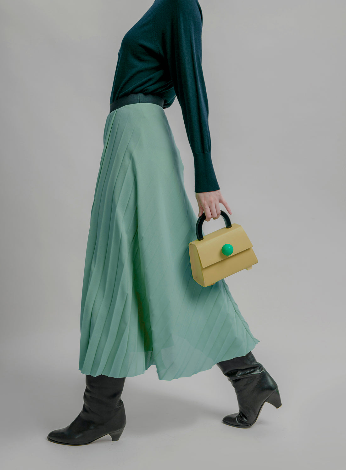 Diva Satchel Bag with Strap • Olive