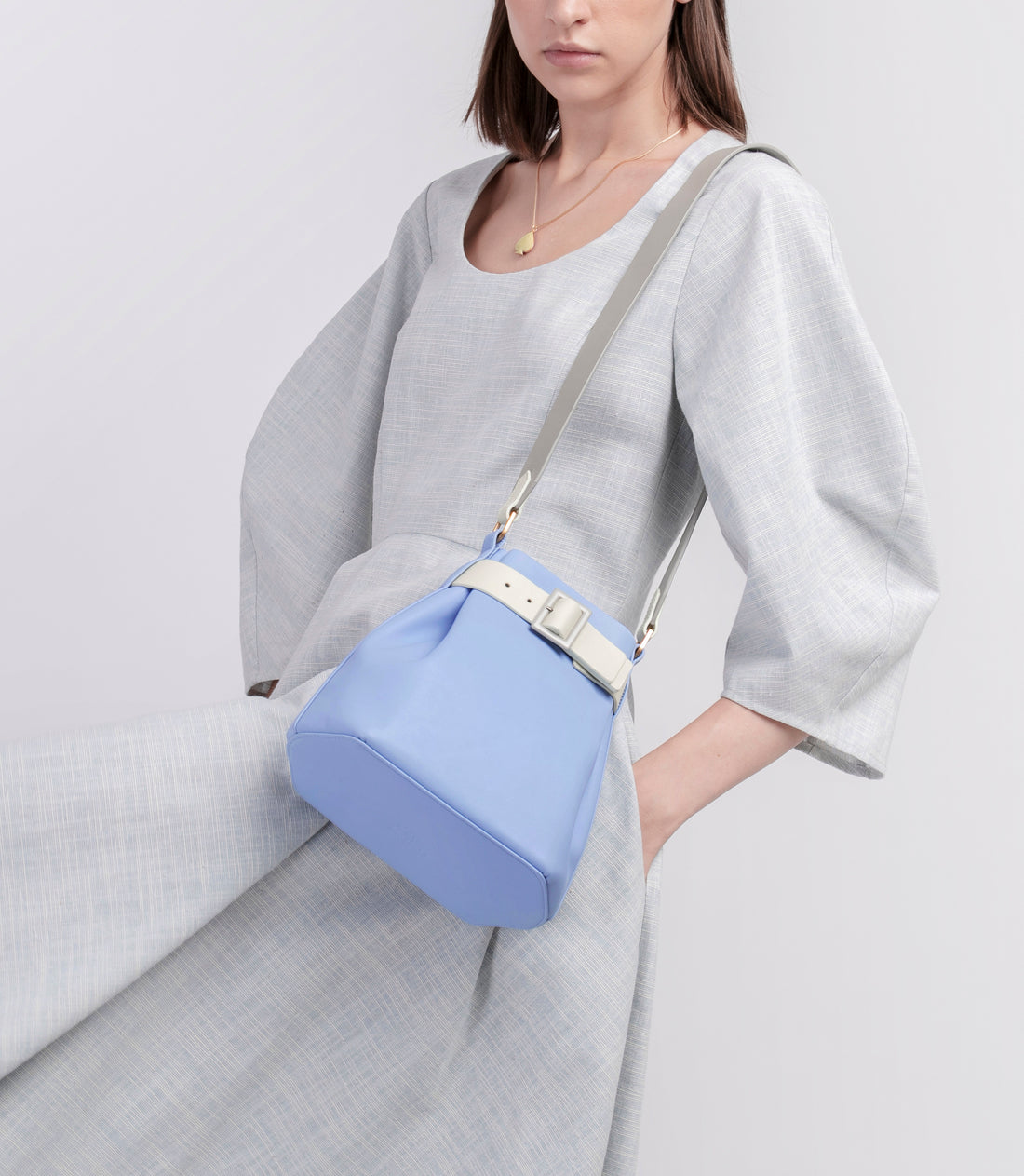 Mori Bucket Shoulder Bag • Forget-Me-Not