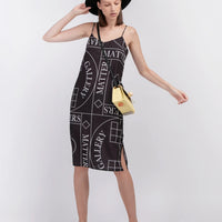 'Not' / Pattern Tank Dress • Black