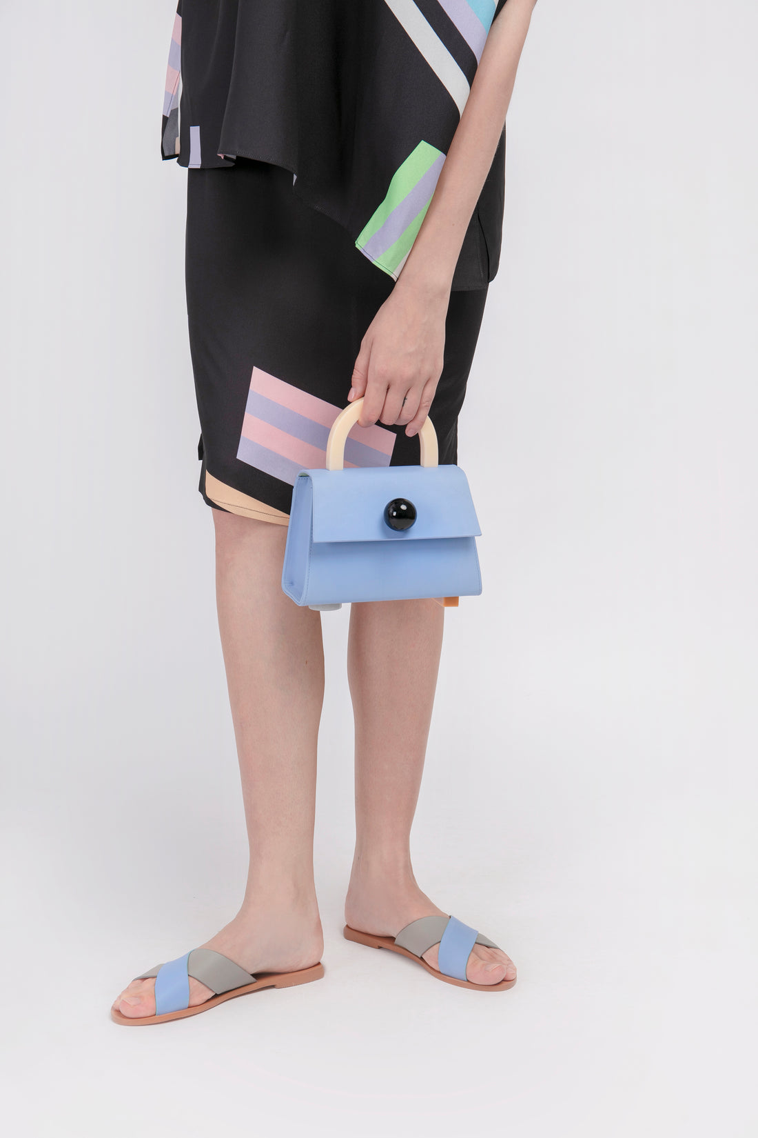 Diva Satchel Bag with Strap • Forget-Me-Not