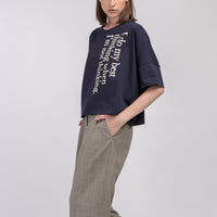 Best Thinking / Oversized Short Tee • Navy