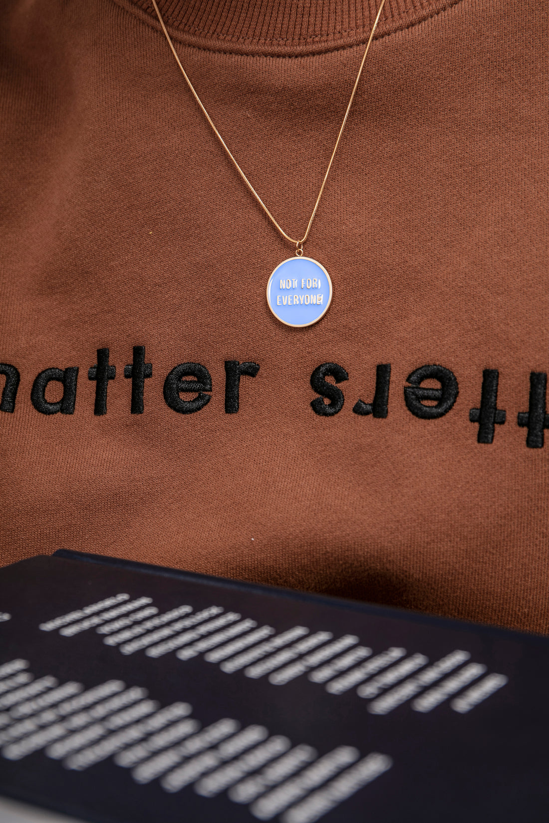 Not for Everyone / Reversible Necklace • Light Blue & Yellow