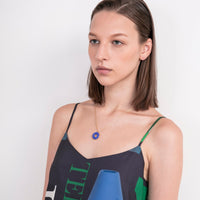 Donut Necklace • Spring Lilac & Royal Blue