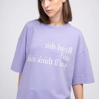 Read Shit / Oversized Long Tee • Purple