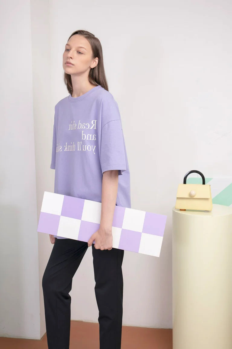Read Shit / Oversized Long Tee • Purple