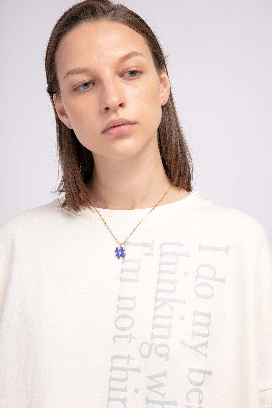 Best thinking / Oversized Short Tee • Beige