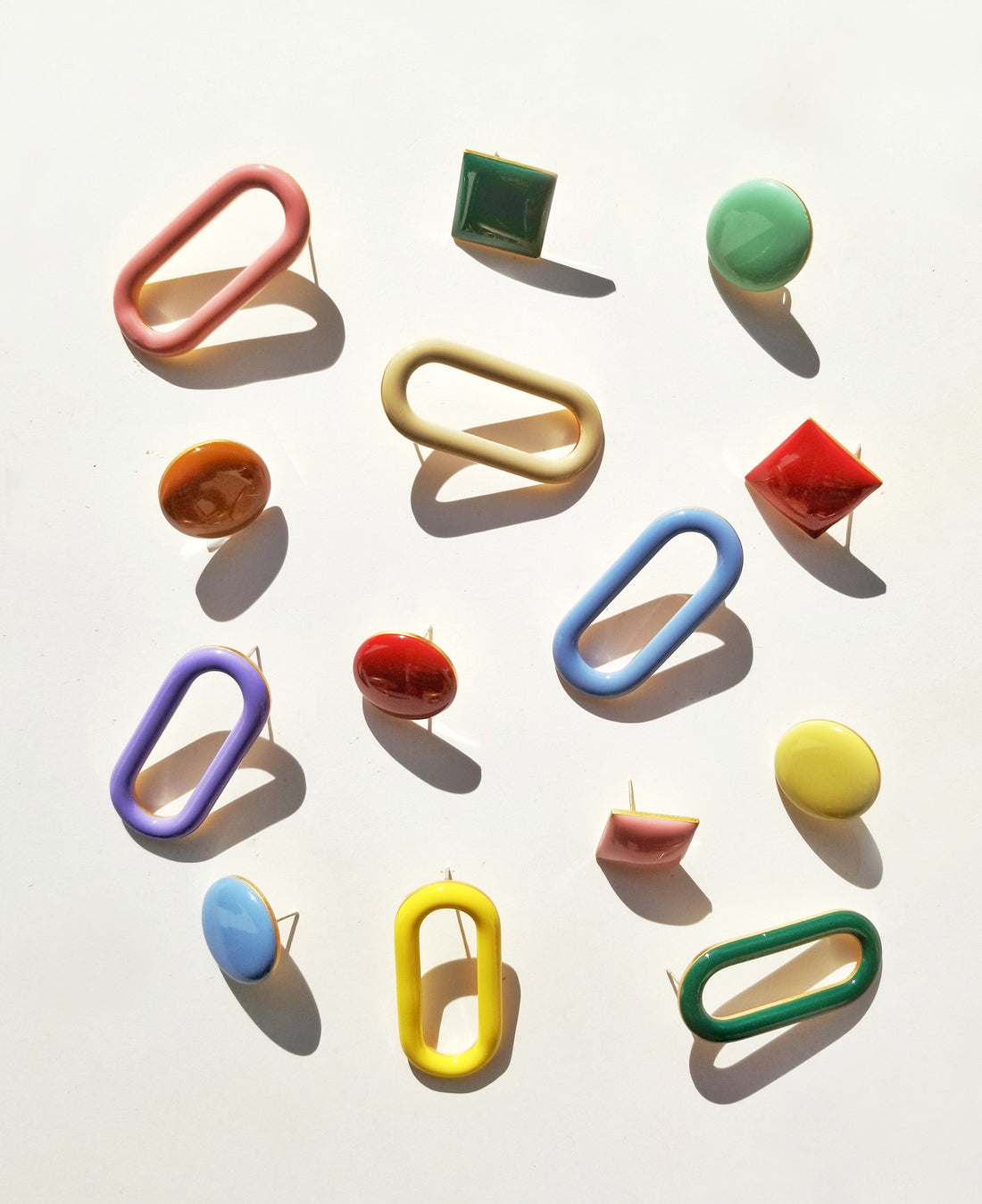 Oval Earrings • Pink