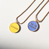 Not for Everyone / Reversible Necklace • Light Blue & Yellow