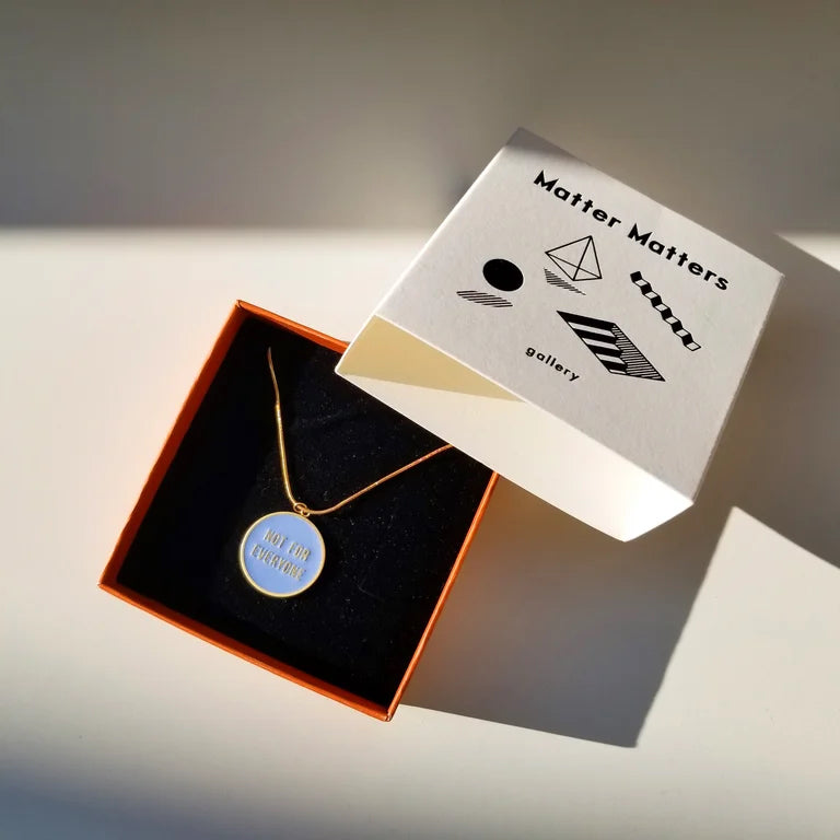 Not for Everyone / Reversible Necklace • Light Blue & Yellow