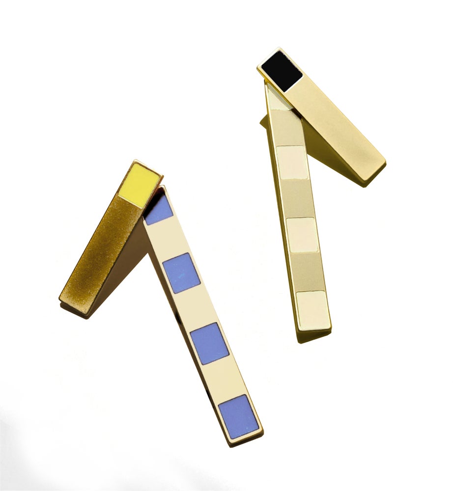 Etto Earrings • Black + Yellow