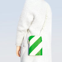 Mini Hama Shoulder Bag • Beige / Kelly Green