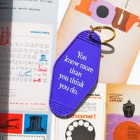MMG Keyring • Purple • You know more than you think you do.