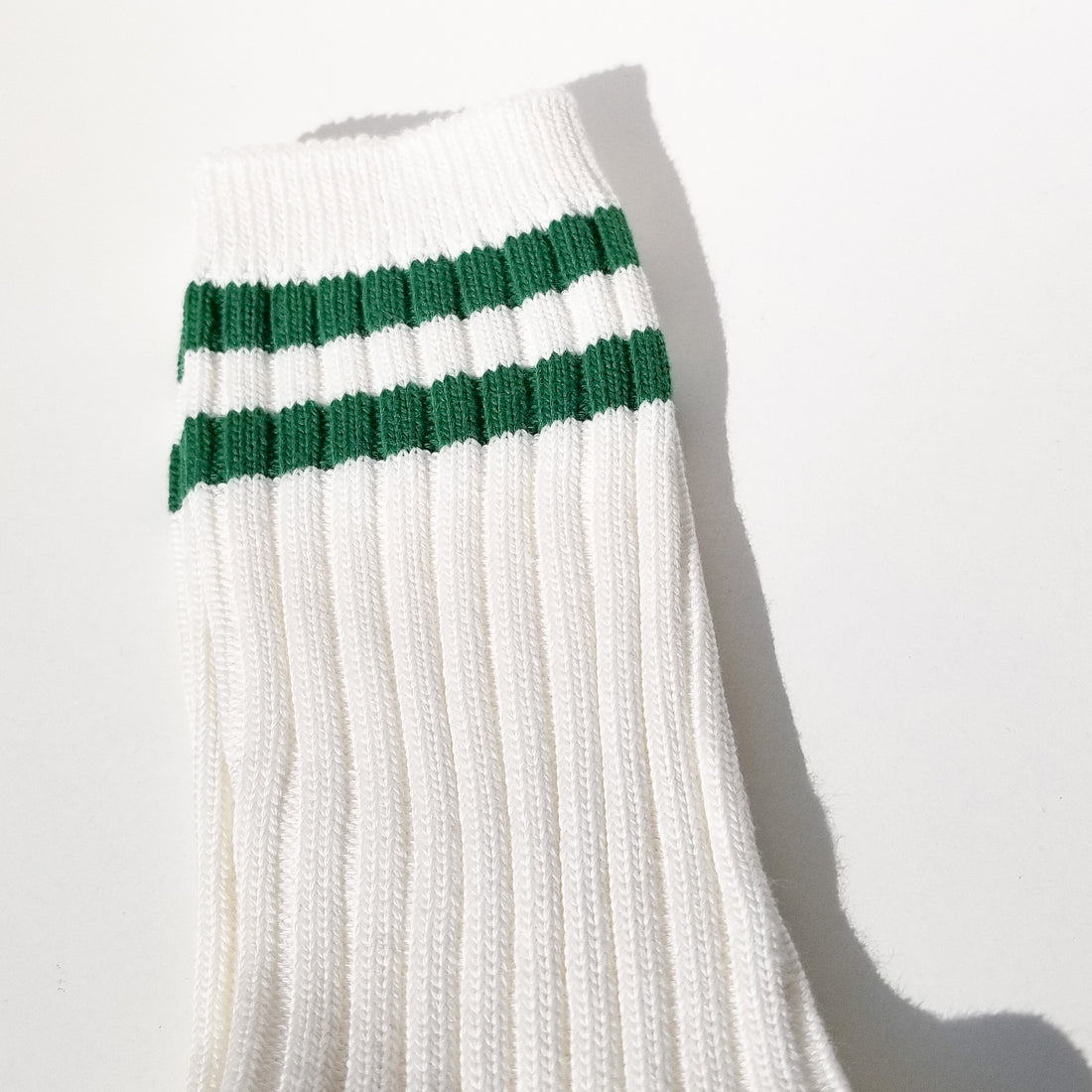 WFH Ribbed-knit Socks • Black & Forest Green