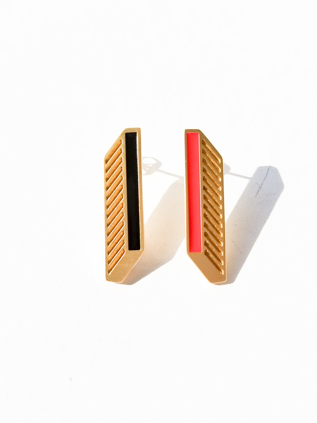 Shadow Studs • Black & Red