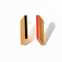 Shadow Studs • Black & Red