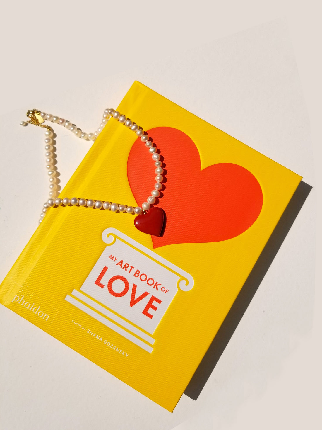 Love / Pearl Necklace •  Red / Black