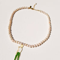 Round 2 / Pearl Necklace • Black & Light Blue