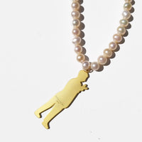 Round 2 / Pearl Necklace • Black & Light Blue