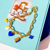 Speak Your Mind / Charms Necklace • Royal Blue